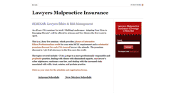 Desktop Screenshot of lawyersmalpracticeinsurancecoverage.com